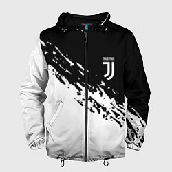 Ветровка с капюшоном мужская JUVENTUS, цвет: 3D-черный