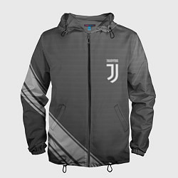 Ветровка с капюшоном мужская JUVENTUS, цвет: 3D-черный