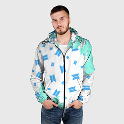 Ветровка с капюшоном мужская BTS БТС, цвет: 3D-черный — фото 2