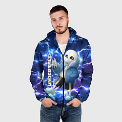 Ветровка с капюшоном мужская UNDERTALE АНДЕРТЕЙЛ, цвет: 3D-черный — фото 2