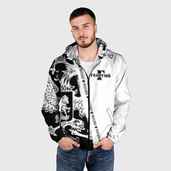 Ветровка с капюшоном мужская Георгий, цвет: 3D-черный — фото 2