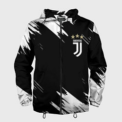 Ветровка с капюшоном мужская JUVENTUS, цвет: 3D-черный