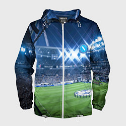 Ветровка с капюшоном мужская FC NAPOLI, цвет: 3D-белый