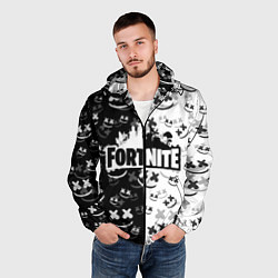 Ветровка с капюшоном мужская FORTNITE MARSHMELLO, цвет: 3D-черный — фото 2