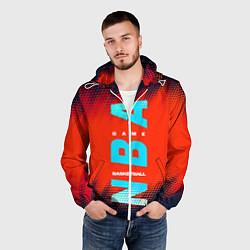 Ветровка с капюшоном мужская NBA, цвет: 3D-белый — фото 2