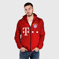 Ветровка с капюшоном мужская FC Bayern Munchen, цвет: 3D-черный — фото 2