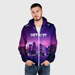 Ветровка с капюшоном мужская Detroit Become Human S, цвет: 3D-белый — фото 2