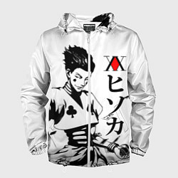 Ветровка с капюшоном мужская Hunter x Hunter, Hisoka, цвет: 3D-белый