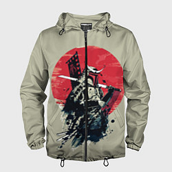 Ветровка с капюшоном мужская Samurai man, цвет: 3D-черный