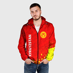 Ветровка с капюшоном мужская КИРГИЗИЯ, цвет: 3D-черный — фото 2