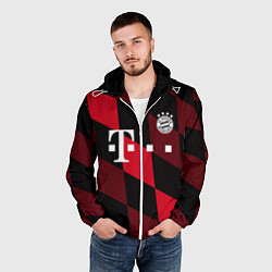 Ветровка с капюшоном мужская ФК Бавария Мюнхен, цвет: 3D-белый — фото 2