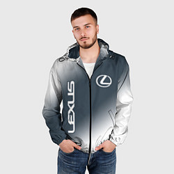 Ветровка с капюшоном мужская LEXUS ЛЕКСУС, цвет: 3D-черный — фото 2