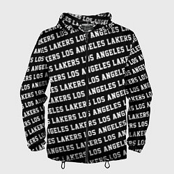 Ветровка с капюшоном мужская Лос-Анджелес Лейкерс, цвет: 3D-черный