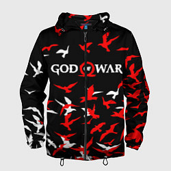 Ветровка с капюшоном мужская GOD OF WAR, цвет: 3D-черный
