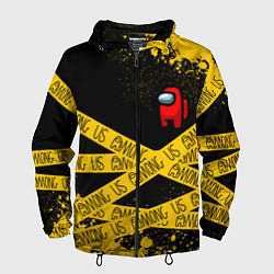 Ветровка с капюшоном мужская AMONG US Амонг Ас, цвет: 3D-черный