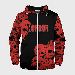 Ветровка с капюшоном мужская Horror, цвет: 3D-белый