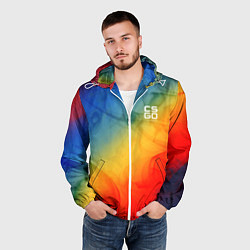 Ветровка с капюшоном мужская Cs:go Marble Fade Мраморный Градиент, цвет: 3D-белый — фото 2