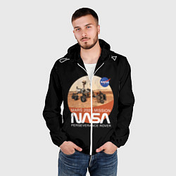 Ветровка с капюшоном мужская NASA - Perseverance, цвет: 3D-белый — фото 2