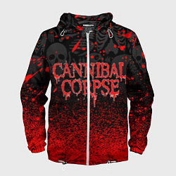 Ветровка с капюшоном мужская CANNIBAL CORPSE, цвет: 3D-белый