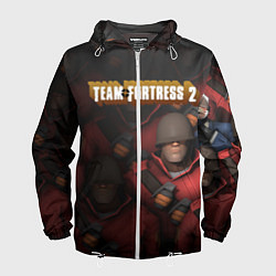 Ветровка с капюшоном мужская Team Fortress, цвет: 3D-белый