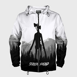 Ветровка с капюшоном мужская SIREN HEAD DARK FOREST, цвет: 3D-черный