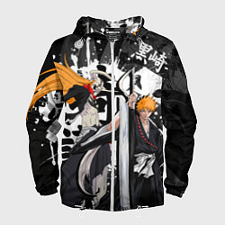 Ветровка с капюшоном мужская Bleach, цвет: 3D-белый