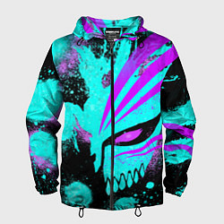 Ветровка с капюшоном мужская БЛИЧ МАСКА ПУСТОГО НЕОН, цвет: 3D-черный