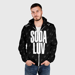 Ветровка с капюшоном мужская Репер - SODA LUV, цвет: 3D-белый — фото 2