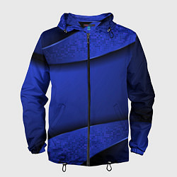 Ветровка с капюшоном мужская 3D BLUE Вечерний синий цвет, цвет: 3D-черный
