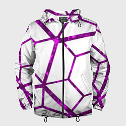 Ветровка с капюшоном мужская Hexagon, цвет: 3D-черный