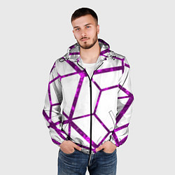 Ветровка с капюшоном мужская Hexagon, цвет: 3D-черный — фото 2