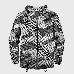 Ветровка с капюшоном мужская BASTARD!, цвет: 3D-черный