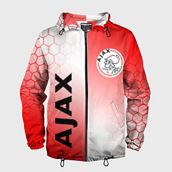 Ветровка с капюшоном мужская FC AJAX AMSTERDAM ФК АЯКС, цвет: 3D-черный