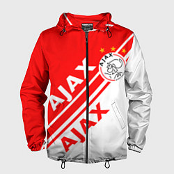 Ветровка с капюшоном мужская FC AJAX AMSTERDAM ФК АЯКС, цвет: 3D-черный