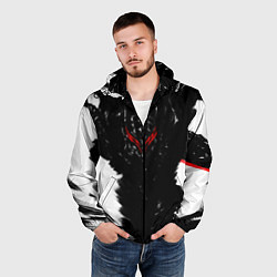 Ветровка с капюшоном мужская БЕРСЕРК чб, цвет: 3D-черный — фото 2