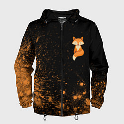 Ветровка с капюшоном мужская Foxy - Paint, цвет: 3D-черный