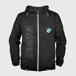 Ветровка с капюшоном мужская BMW LOGO AND INSCRIPTION, цвет: 3D-белый