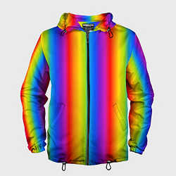 Ветровка с капюшоном мужская Color gradient, цвет: 3D-черный