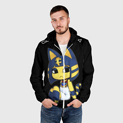 Ветровка с капюшоном мужская Анка Ankha, цвет: 3D-белый — фото 2