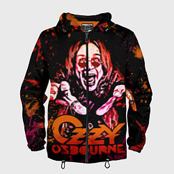 Ветровка с капюшоном мужская Ozzy Osbourne, цвет: 3D-черный