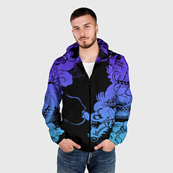 Ветровка с капюшоном мужская Дракон Dragon, цвет: 3D-черный — фото 2