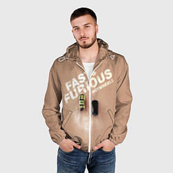 Ветровка с капюшоном мужская Hot Wheels Хот Вилс, цвет: 3D-белый — фото 2