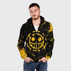 Ветровка с капюшоном мужская ONE PIECE PIRATES ВАН ПИС ПИРАТЫ ЖЁЛТЫЙ, цвет: 3D-черный — фото 2