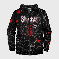 Ветровка с капюшоном мужская Slipknot Rock Слипкнот Музыка Рок Гранж, цвет: 3D-черный