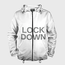 Ветровка с капюшоном мужская QR Lockdown англ, цвет: 3D-черный