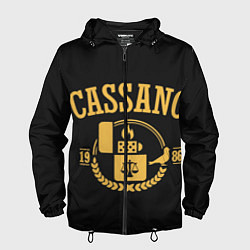 Ветровка с капюшоном мужская Кассано знак, цвет: 3D-черный