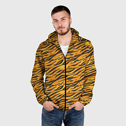 Ветровка с капюшоном мужская Тигровый Окрас Tiger, цвет: 3D-черный — фото 2