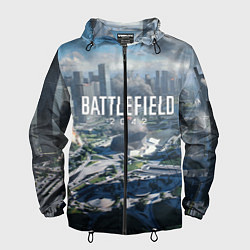 Ветровка с капюшоном мужская Battlefield 2042 - КАЛЕЙДОСКОП, цвет: 3D-черный