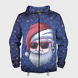 Ветровка с капюшоном мужская САНТА ХИПСТЕР SANTA HIPSTER, цвет: 3D-черный