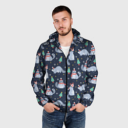 Ветровка с капюшоном мужская Eноты, цвет: 3D-черный — фото 2